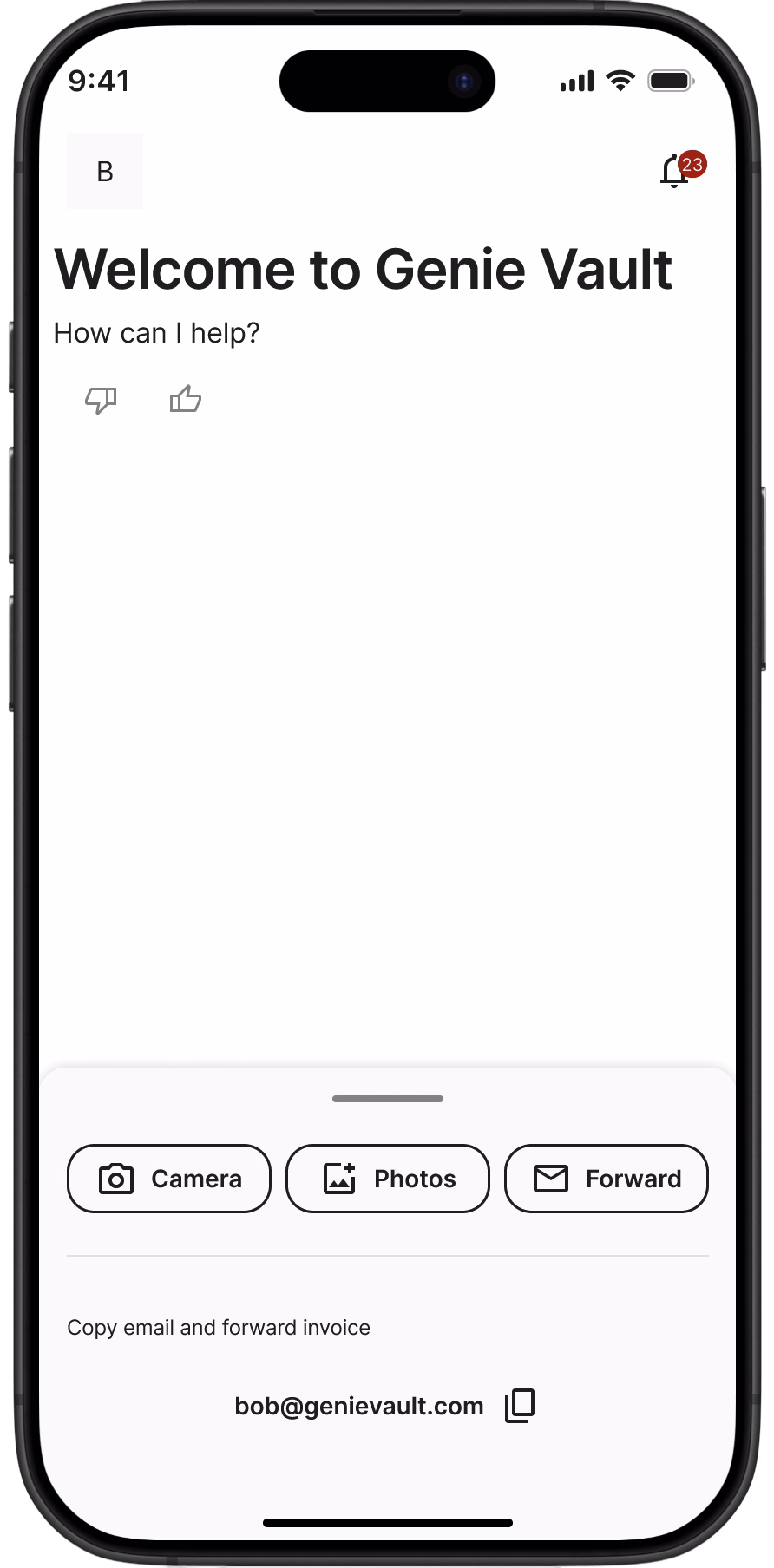 Early chat-led interface