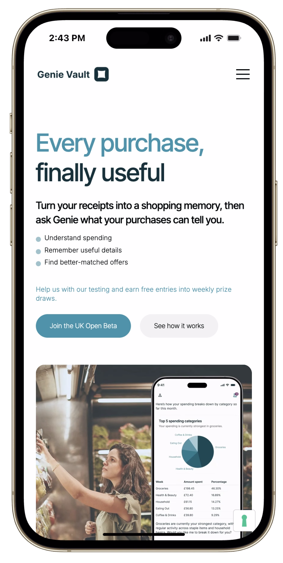 Genie Vault brand application