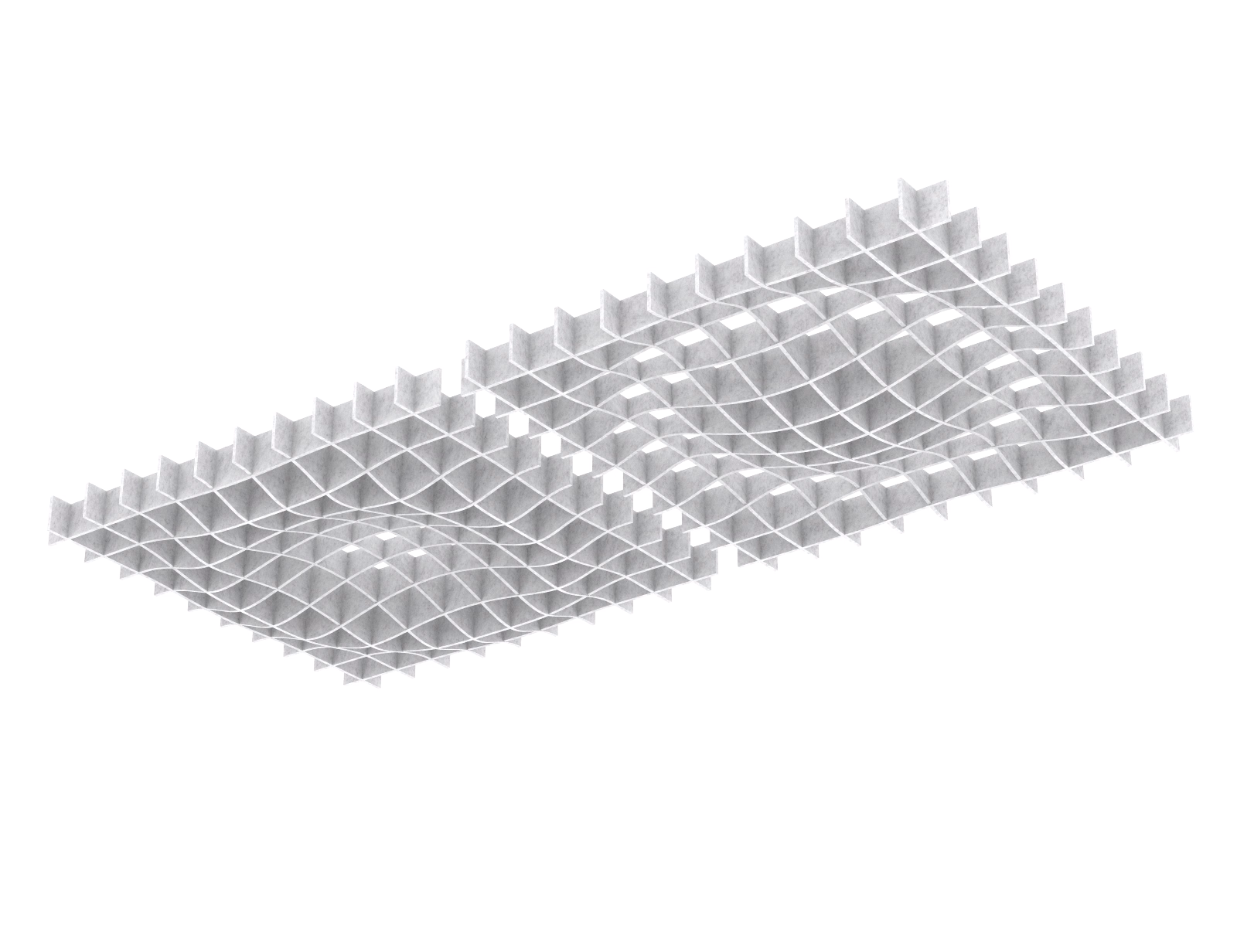 Sculpted acoustic ceiling grid