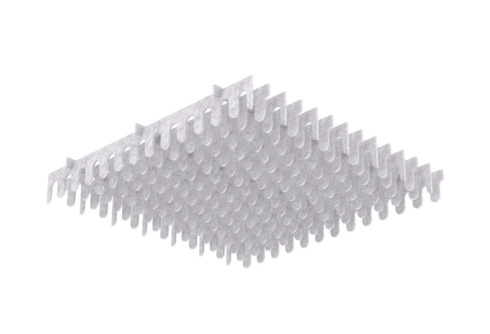 Hexagonal suspended acoustic form