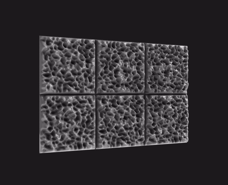 Array of sound diffuser modules